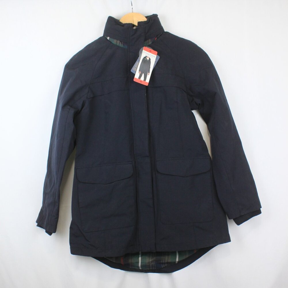 Pendleton Navy Blue Plaid Lined Hooded Rain Coat Jacket - Picture 4 of 16